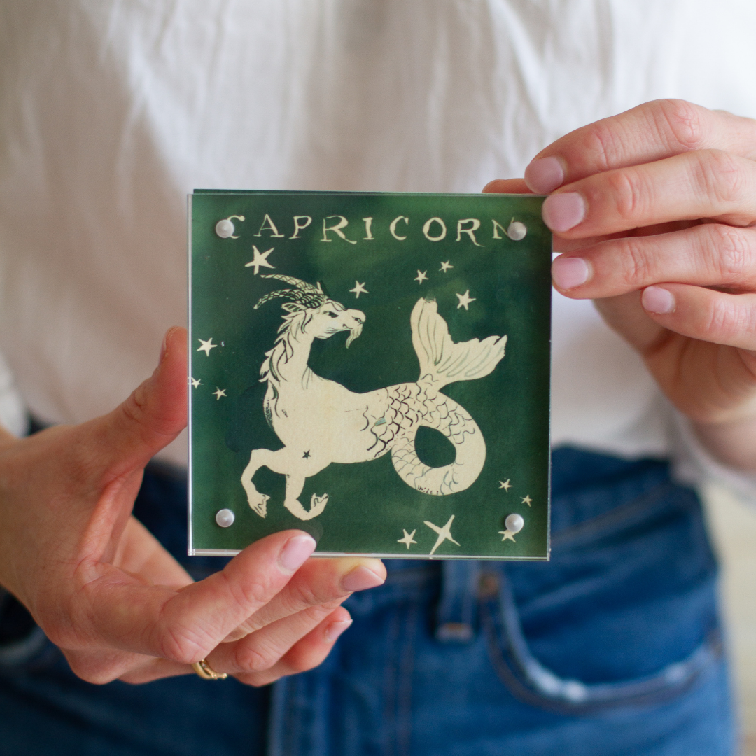 inslee watercolor print acrylic capricorn zodiac