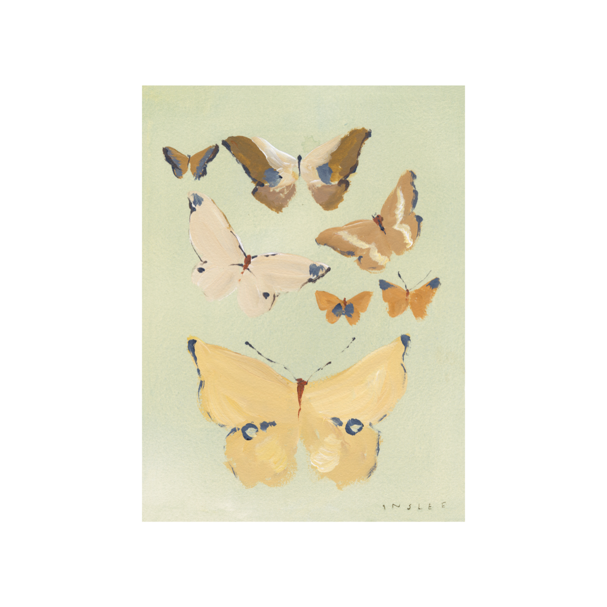 inslee watercolor butterfly print
