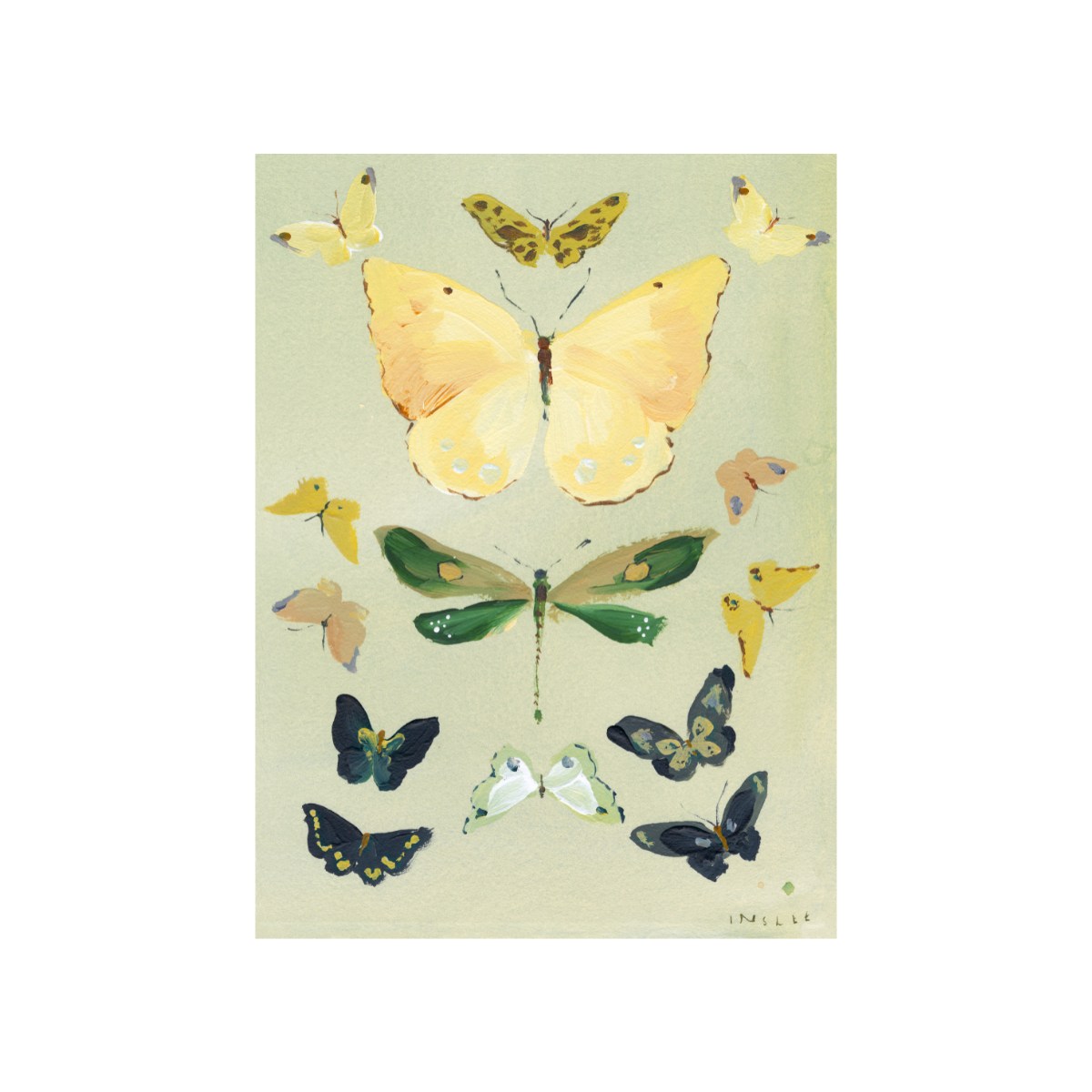 inslee watercolor butterfly print