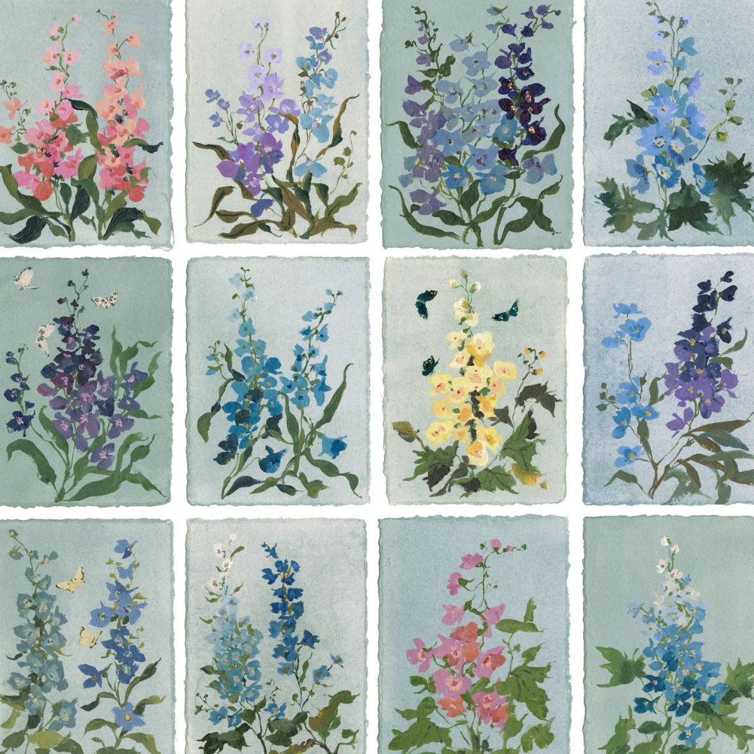July's Delphinium: Series of 16