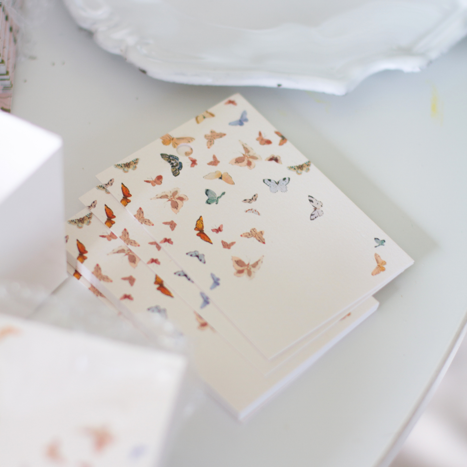 butterfly wathercolor gift tag