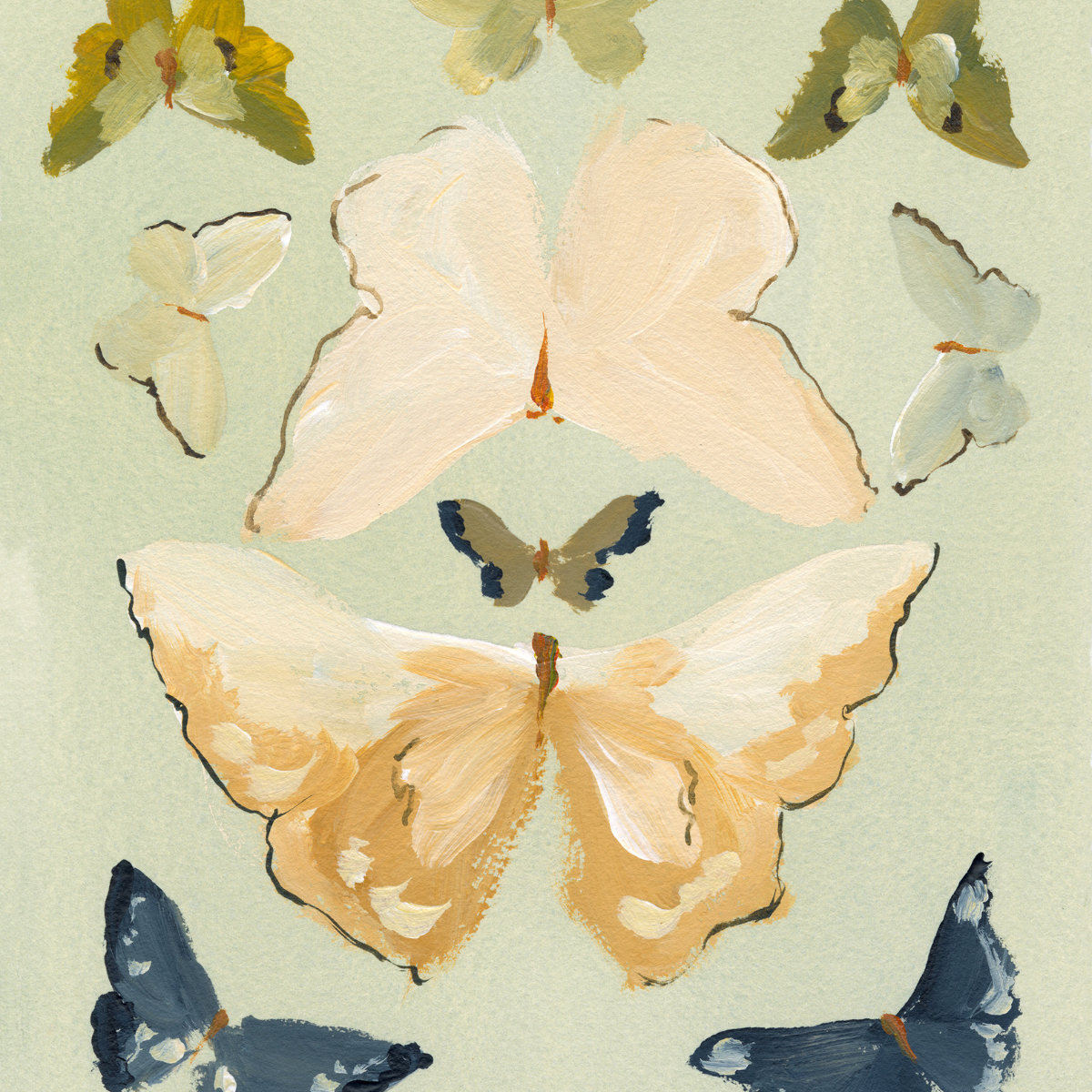 inslee watercolor butterfly print