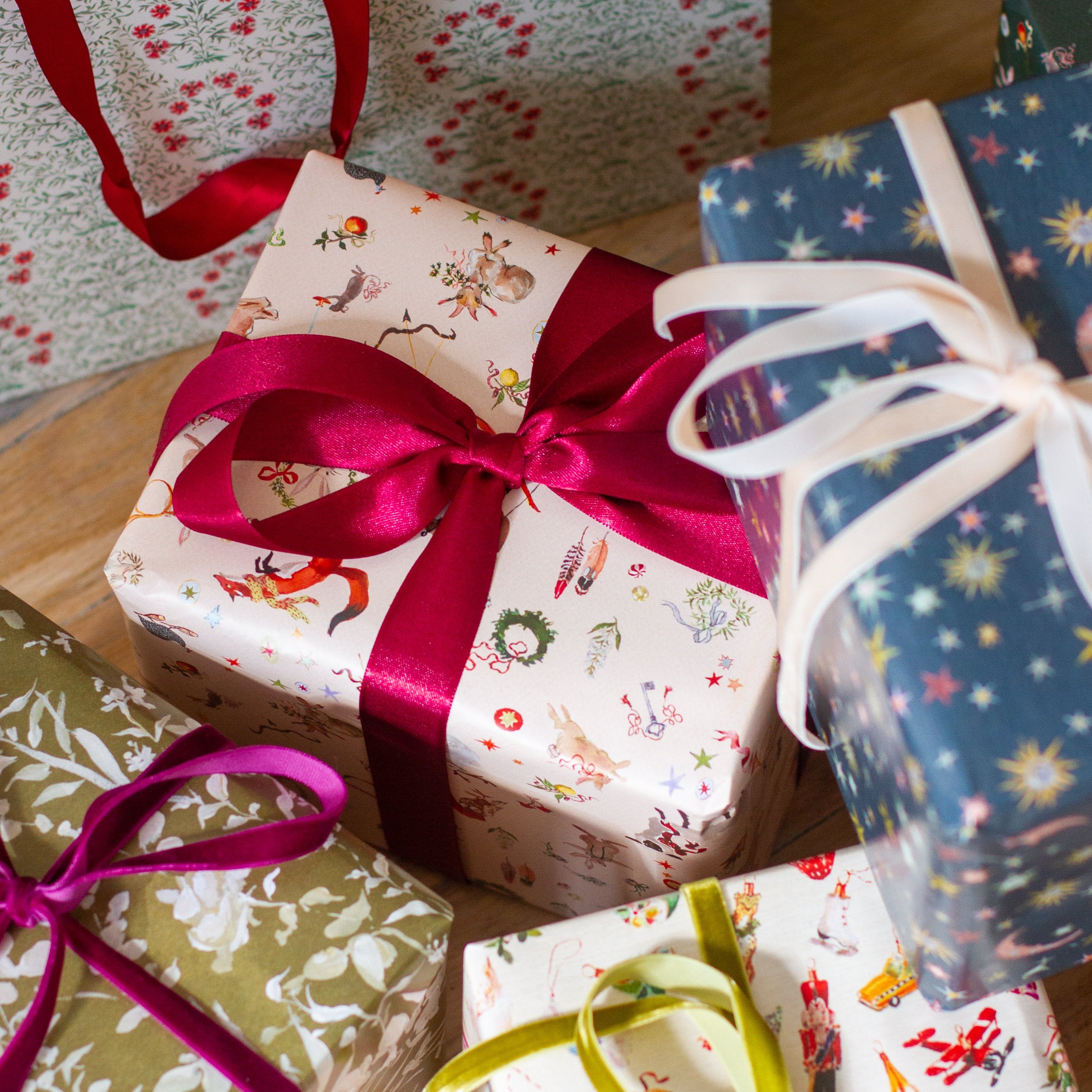 Menagerie on Ballerina Pink Gift Wrap