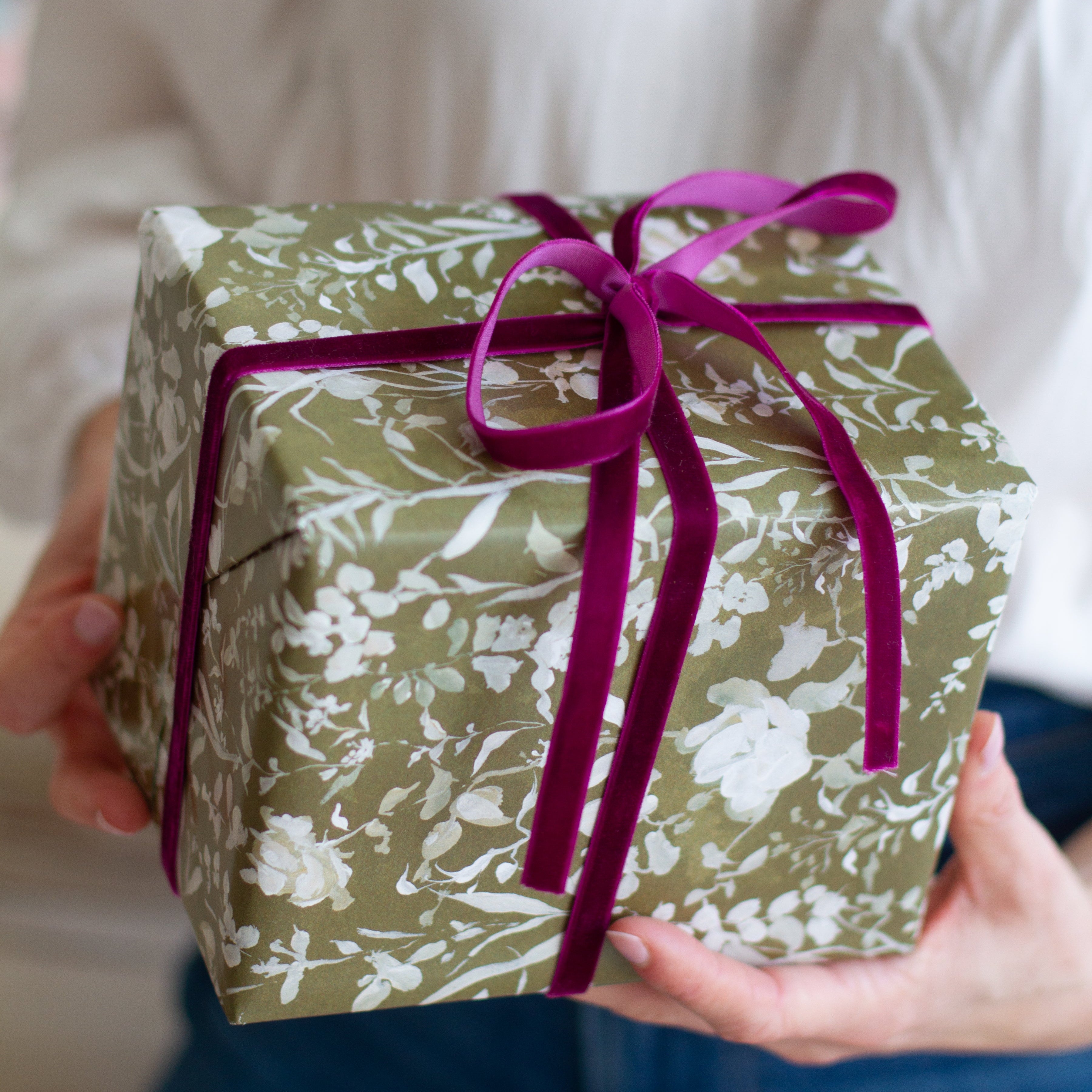 inslee watercolor floral wrapping paper may bloom