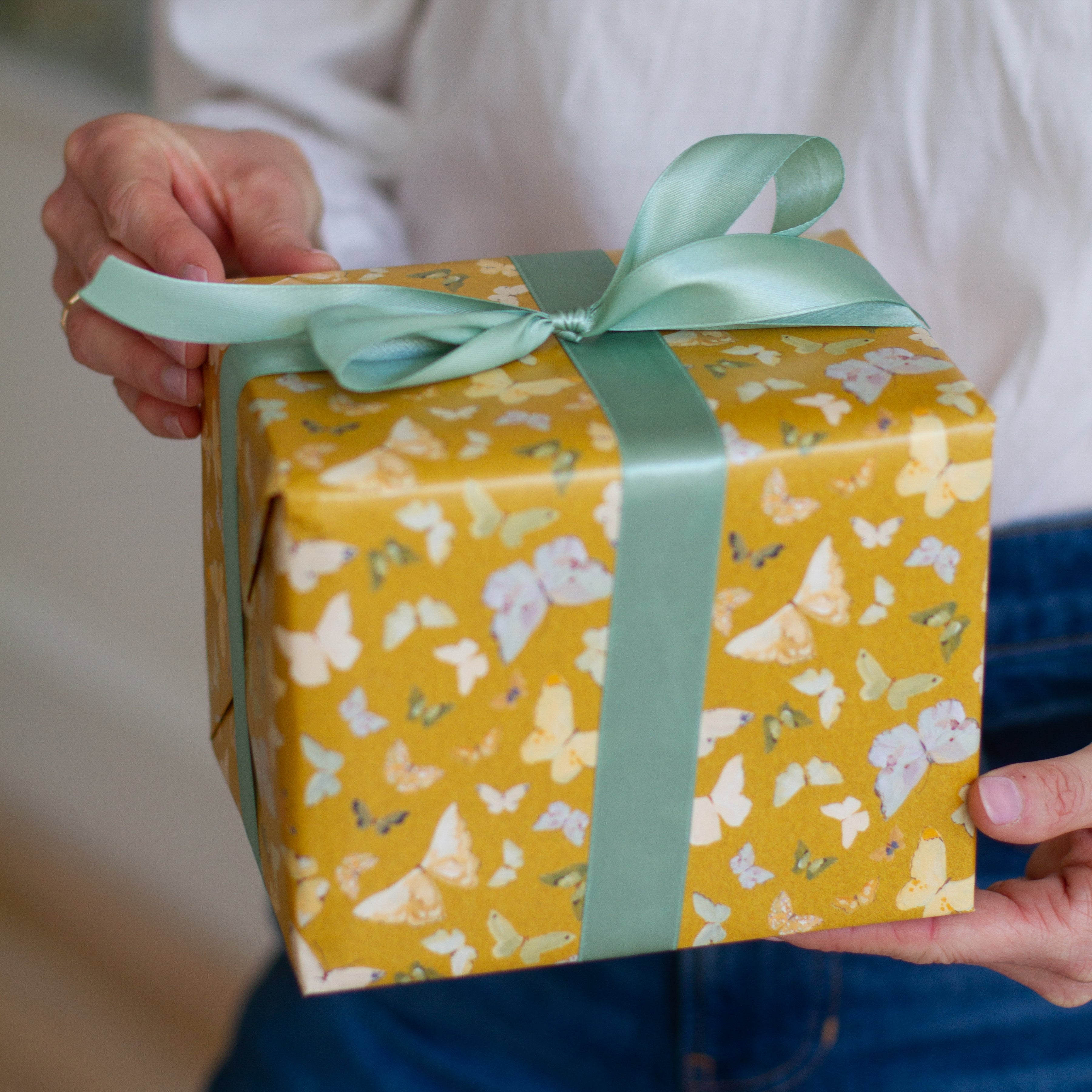 Ochre Flutter Gift Wrap