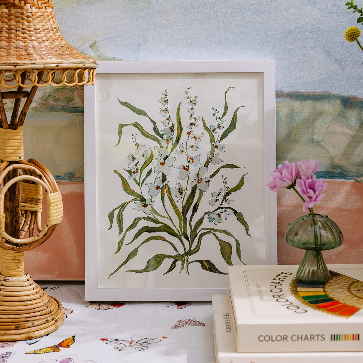 Botanical Print: Dove & Celadon