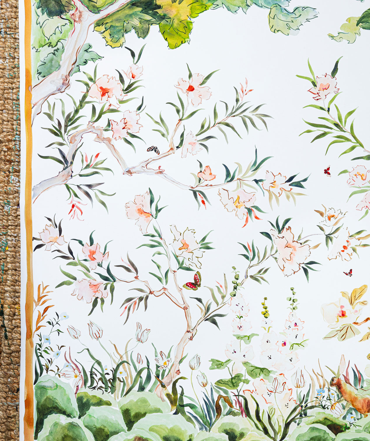 Mural Print: Bunny's Garden