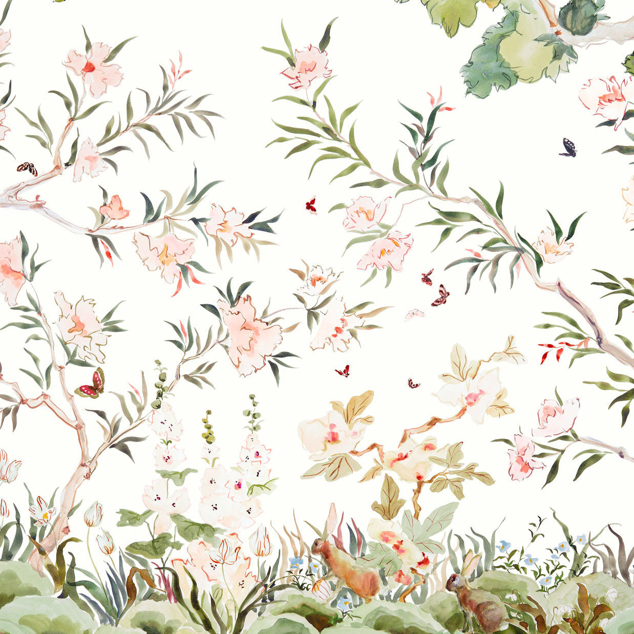 Mural Print: Bunny's Garden