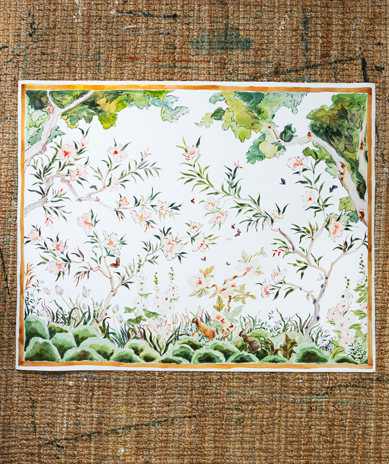 Mural Print: Bunny's Garden