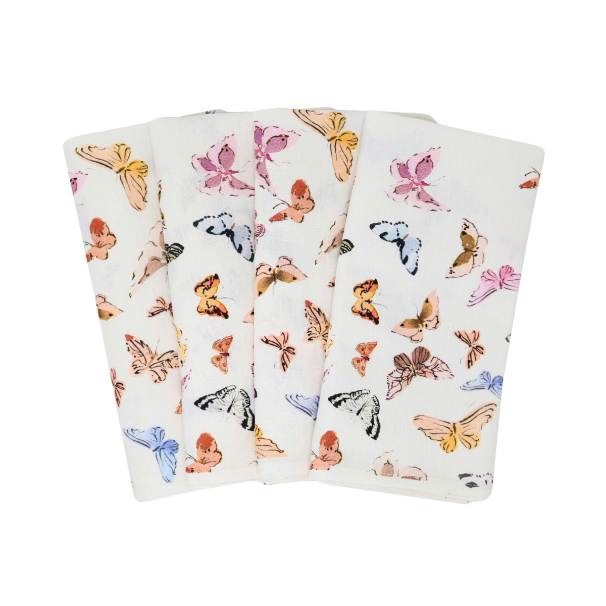 inslee watercolor butterfly linen napkins