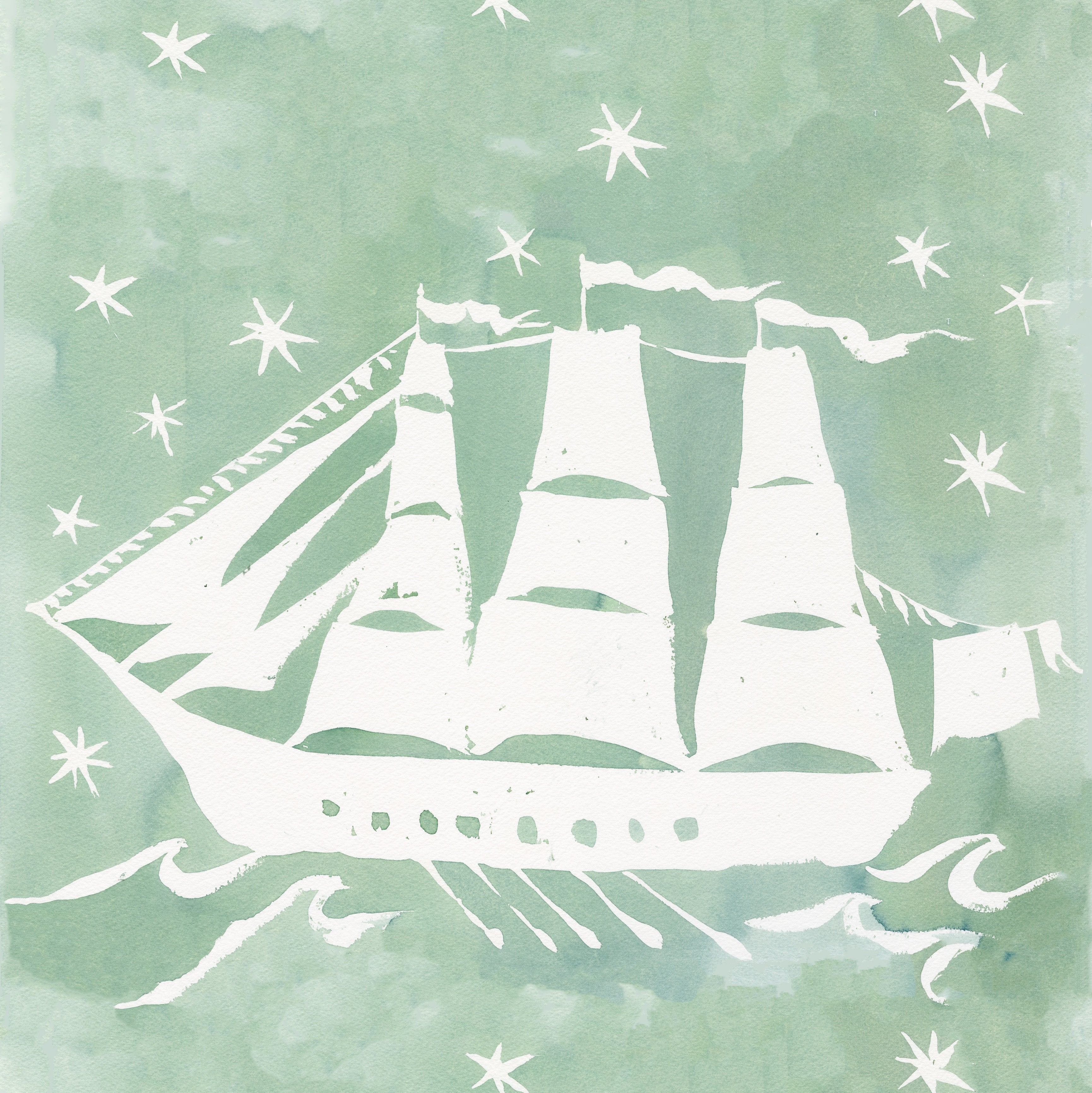 inslee watercolor art print acrylic block ship