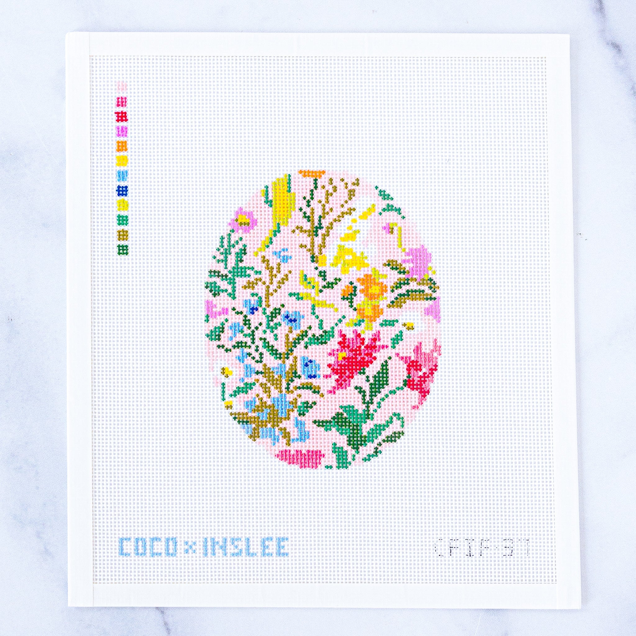 Garden on Pink Oval
