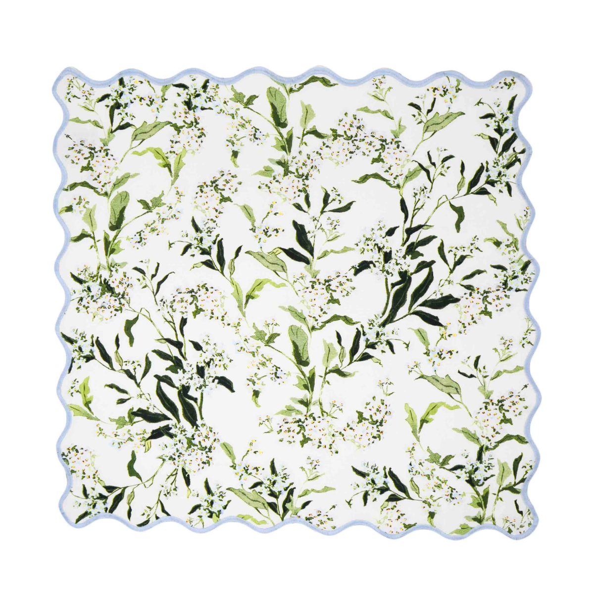 inslee watercolor floral painted linen napkins scalloped 