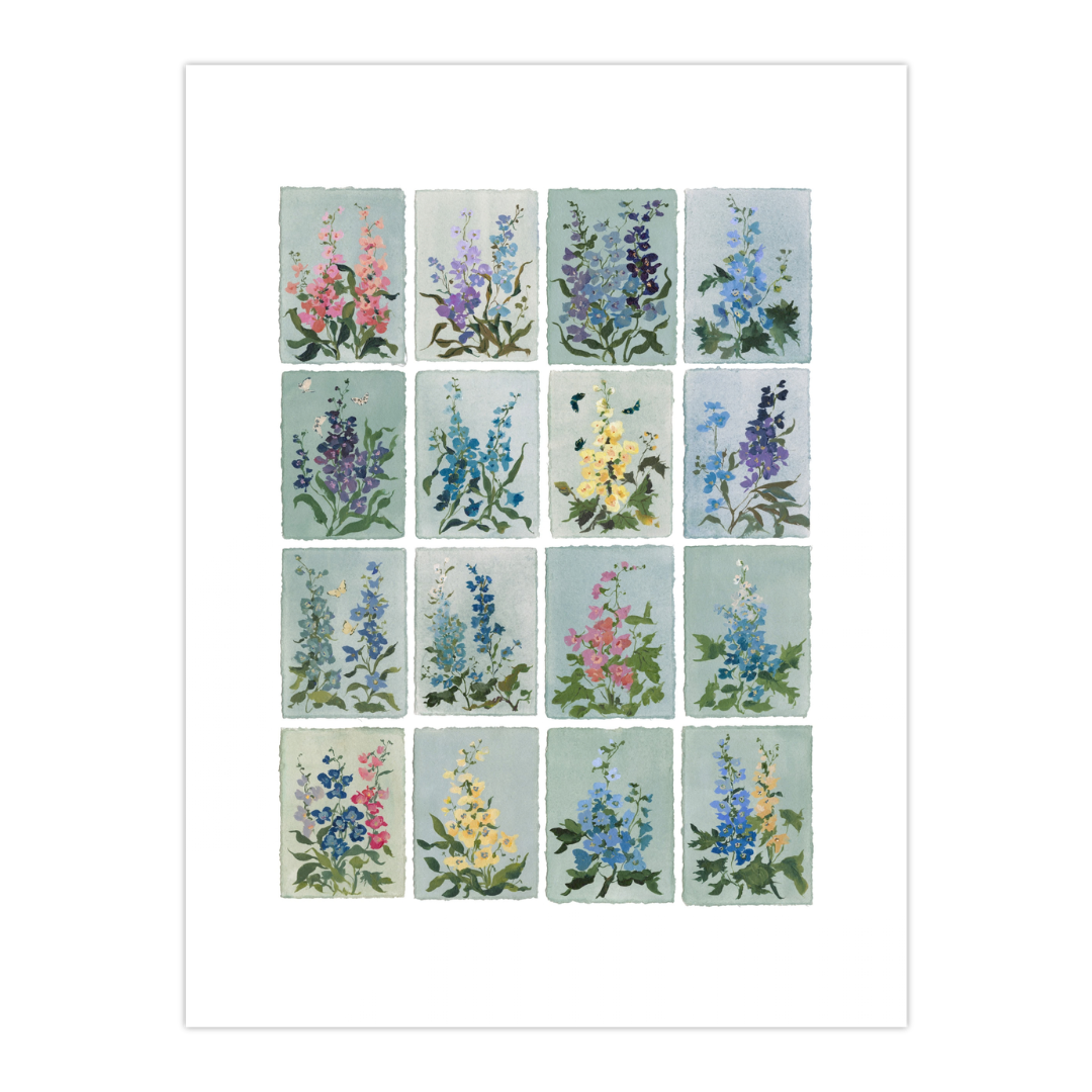 July's Delphinium: Series of 16