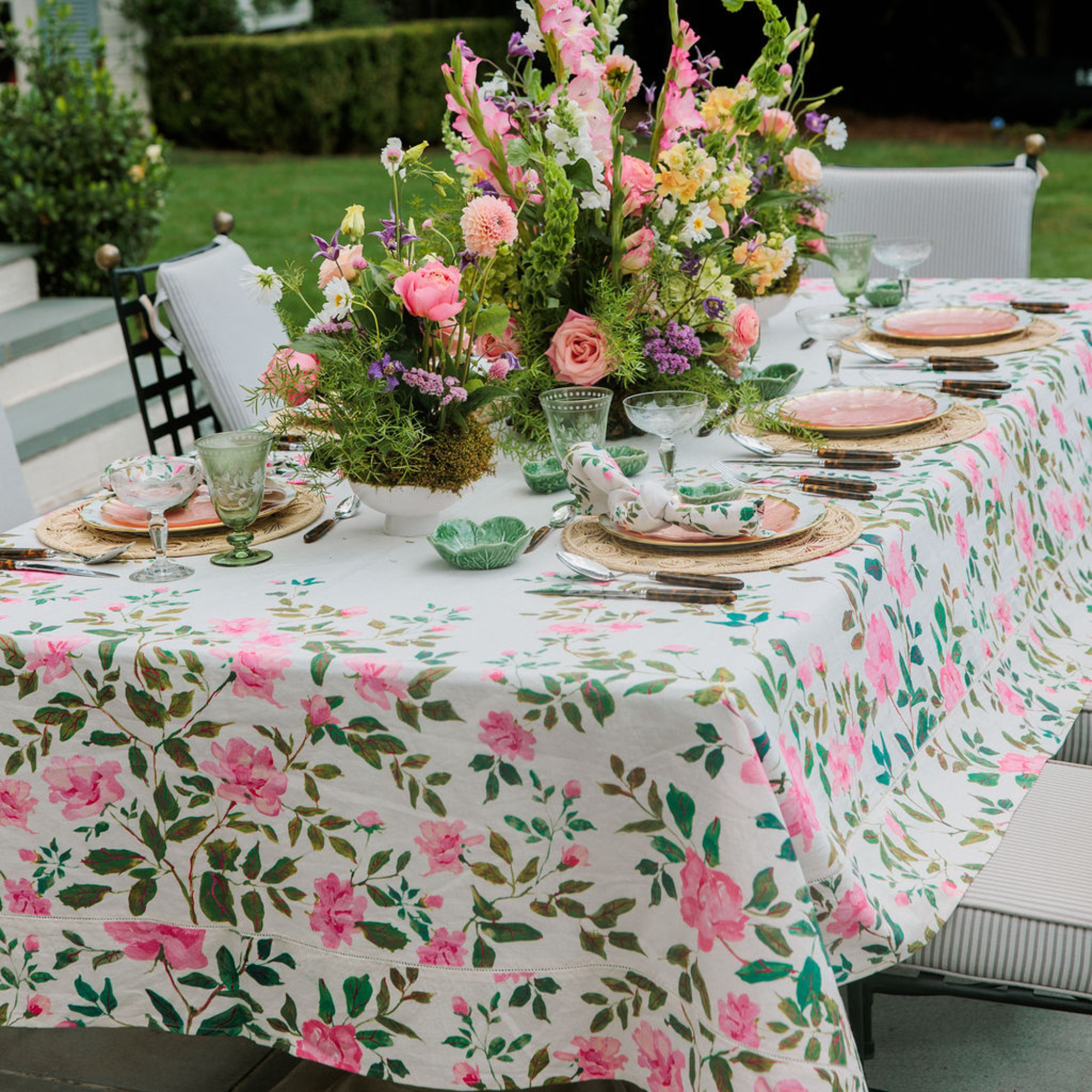 Inslee x Sweetgrass: Climbing Rose Rectangle Tablecloth