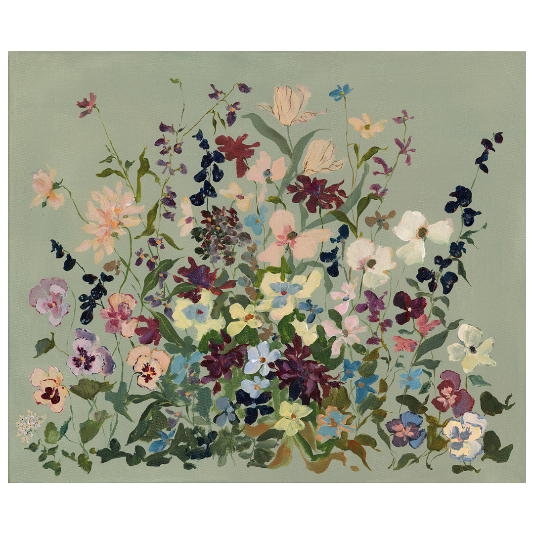inslee large floral painting print cornucopia 