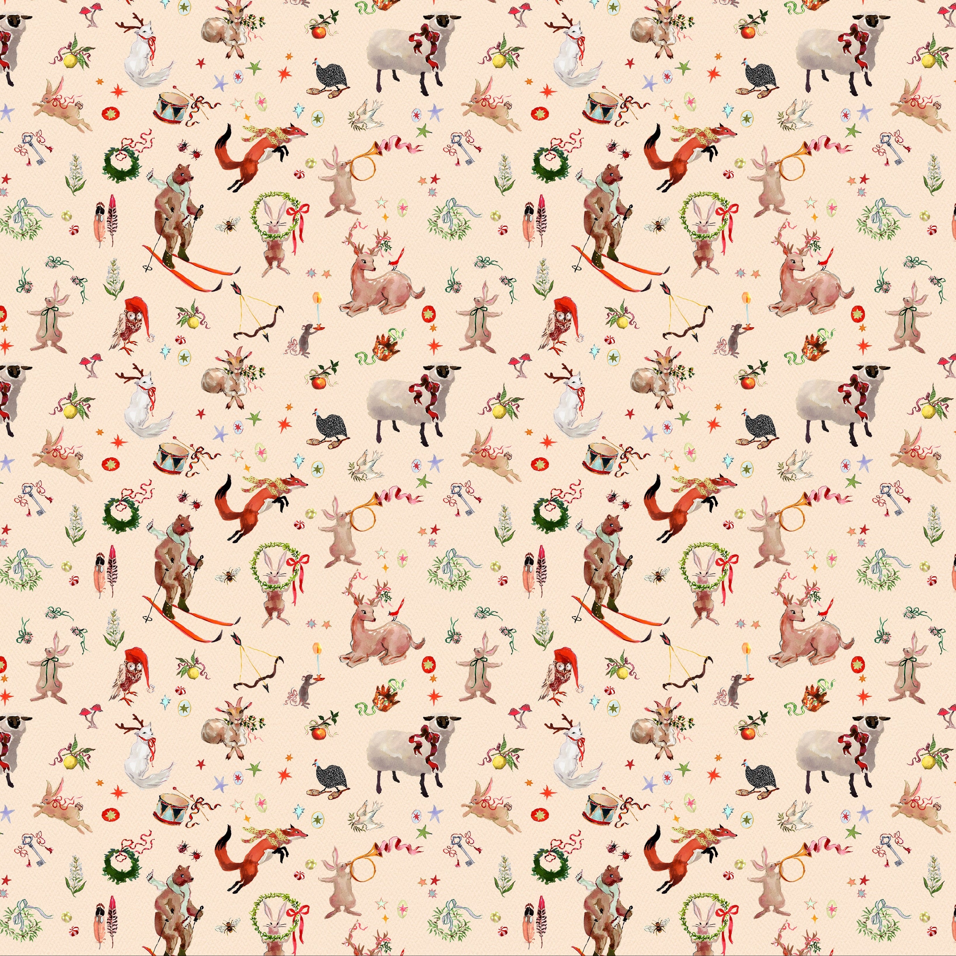 Menagerie on Ballerina Pink Gift Wrap