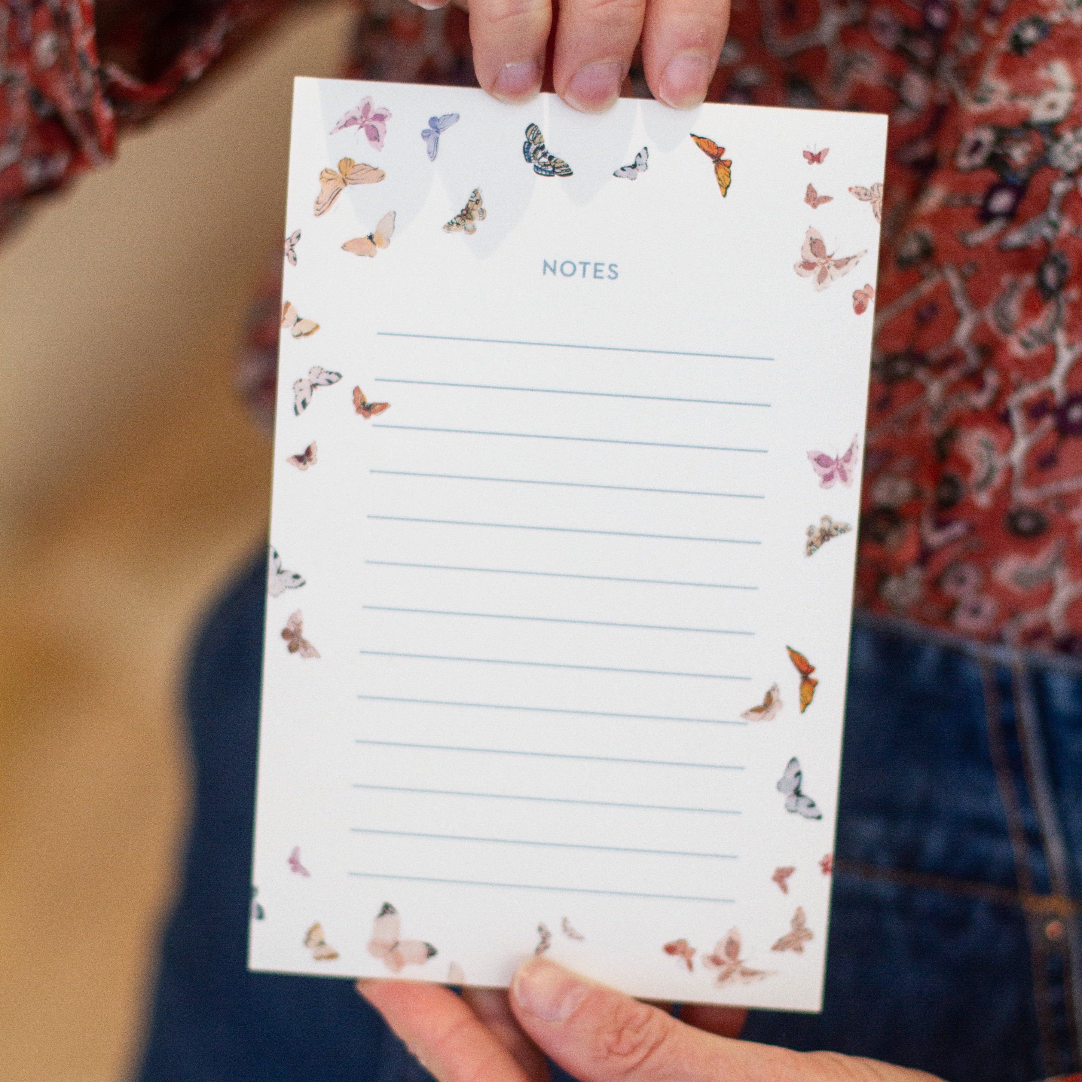 inslee watercolor butterfly notepad