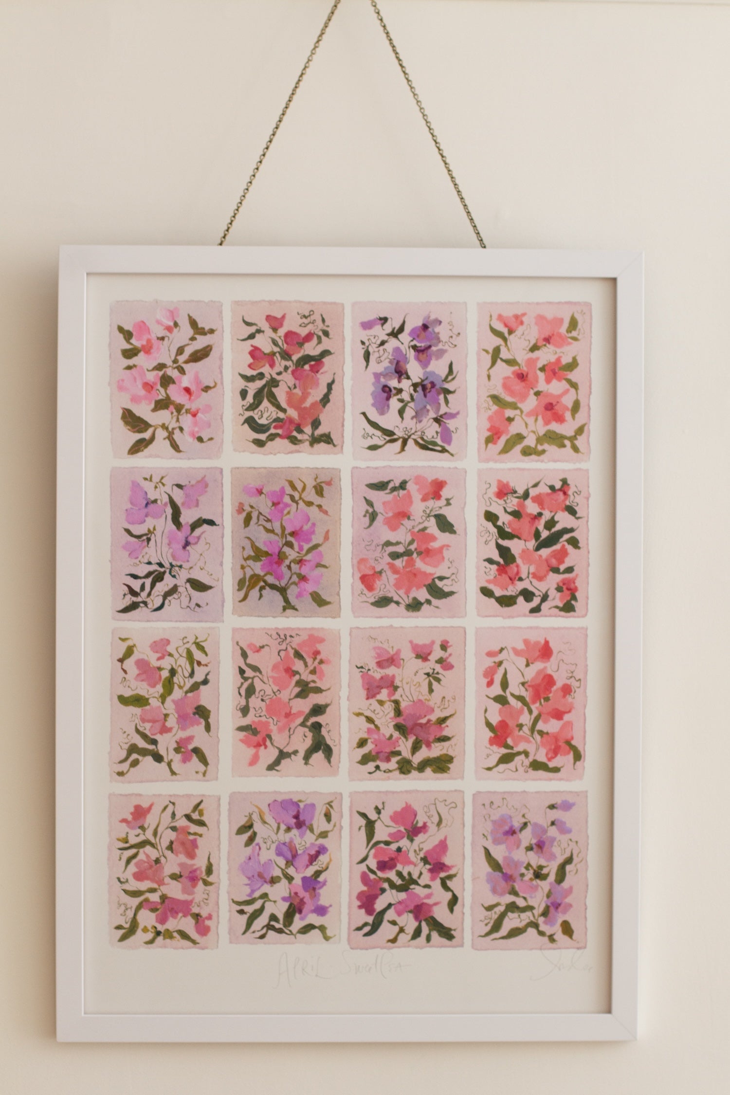 April's Sweet Pea: Series of 16