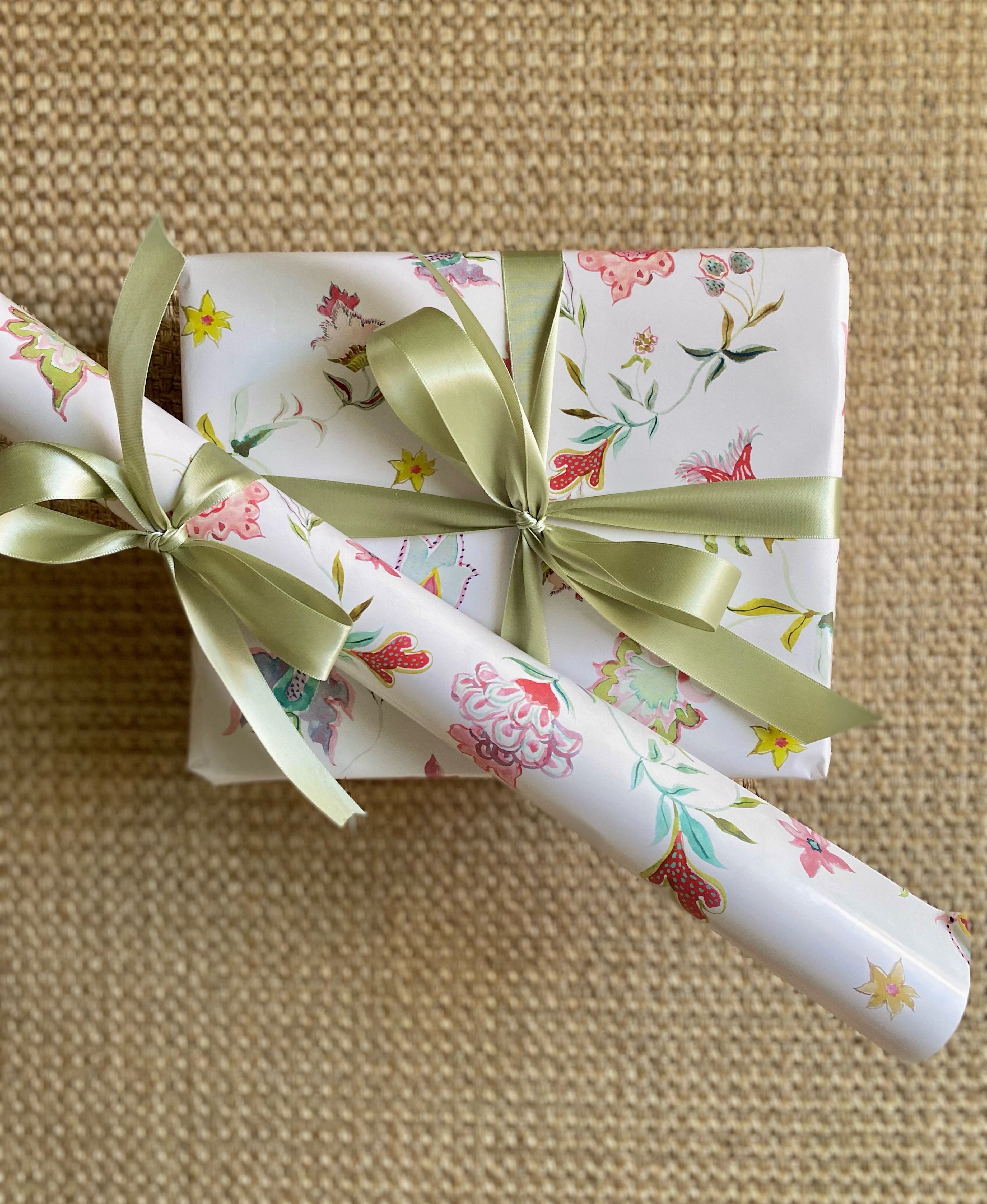 Pistachio Paisley Gift Wrap