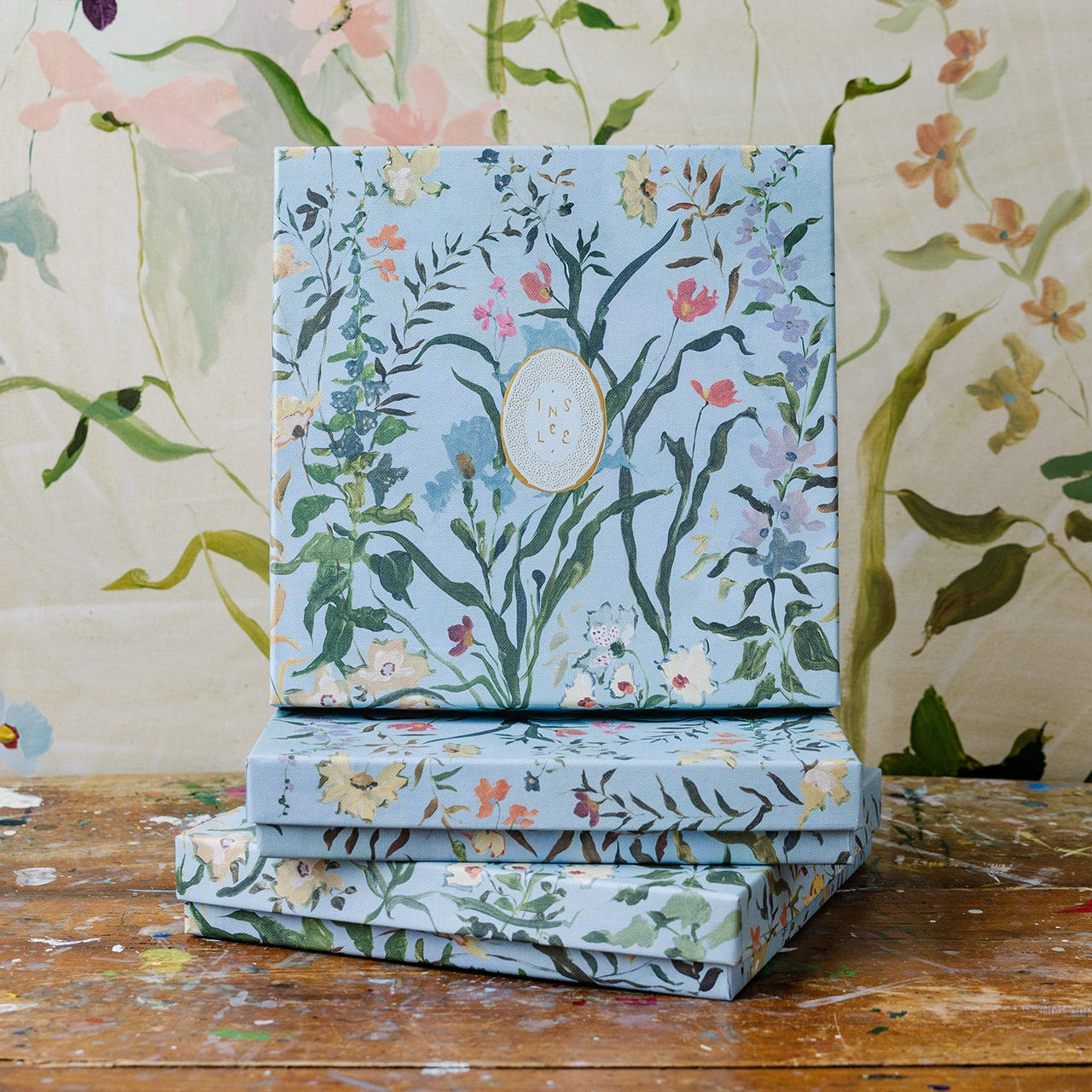 inslee watercolor calendar floral linen box 