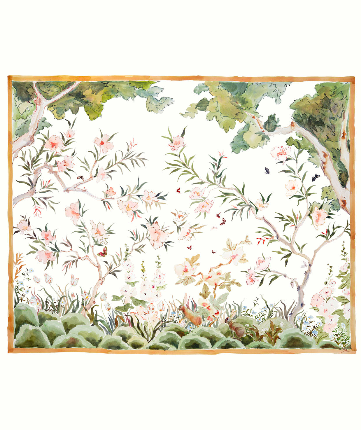 Mural Print: Bunny's Garden