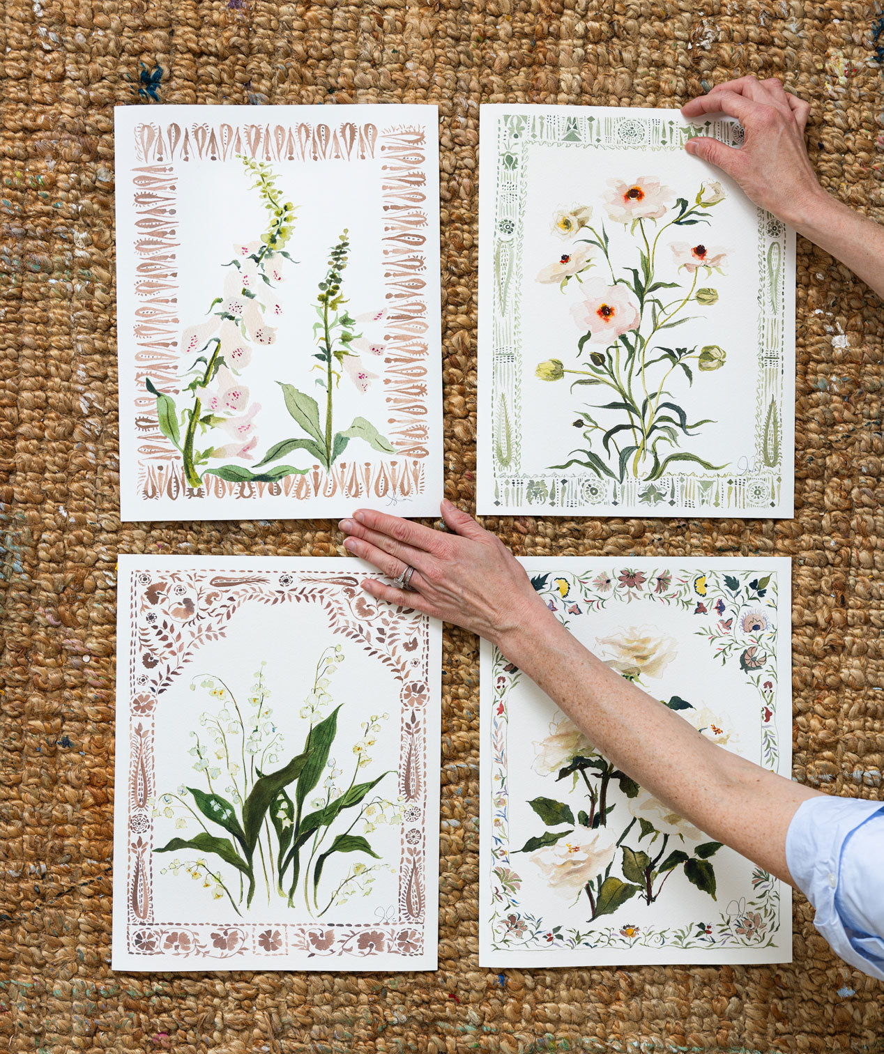 Bordered Botanical Print: Poppy